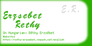 erzsebet rethy business card