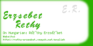 erzsebet rethy business card